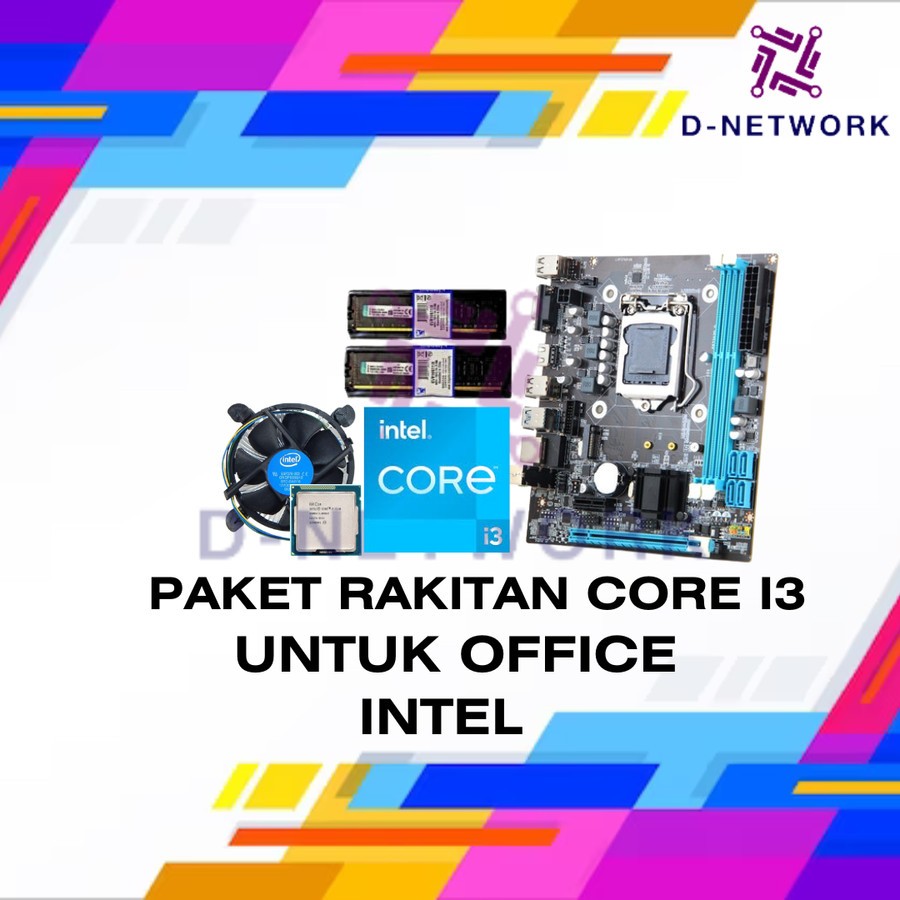 PAKET RAKITAN H61 PC/KOMPUTER CORE i3 ddr3 baru garansi 1 tahun