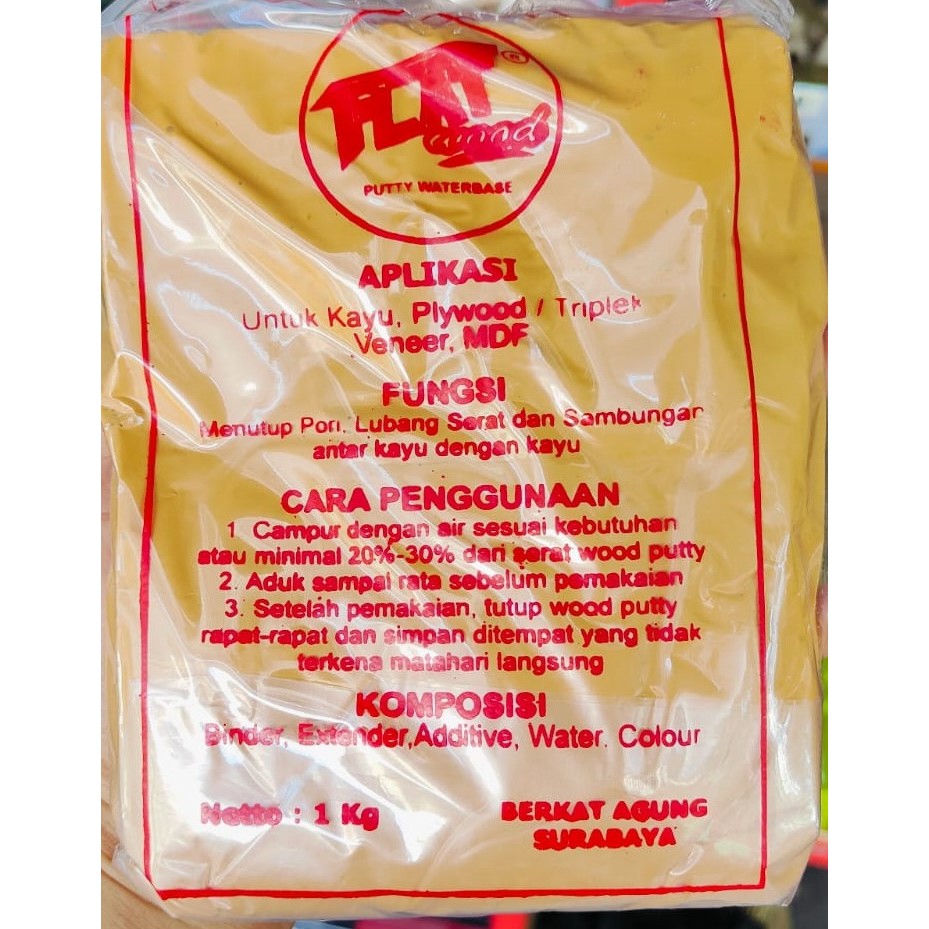 Jual DEMPUL KAYU FLAT WOOD ORIGINAL 1 KG / PLAMIR KAYU / DEMPUL KAYU ...