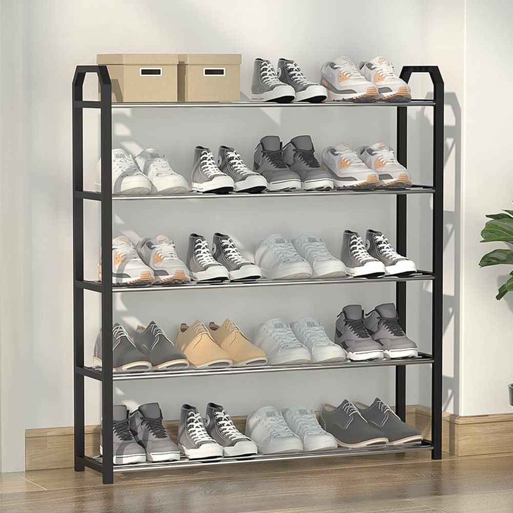 Jual Rak Sepatu Shoes Rack Home Organizer Steel 5 Tingkat Susun Bahan ...