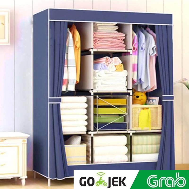 Jual Instan Lemari Baju Multifungsi Gantungan Portable Tutup Tirai ...
