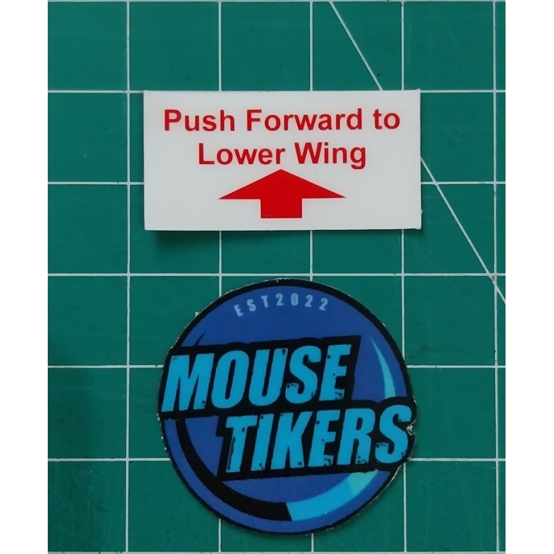 Jual Sticker Accesories Helmet Push Forward To Lower Wing (Minimal 5pcs ...