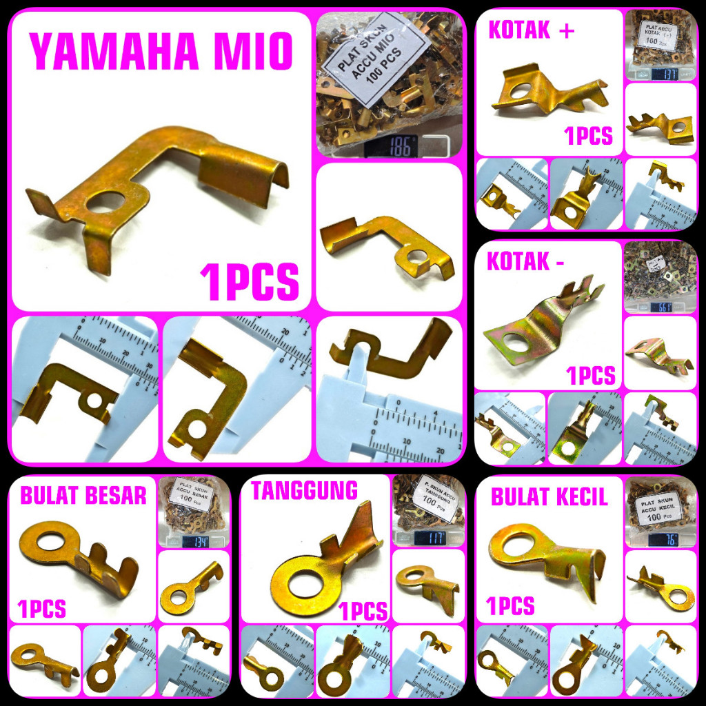 Jual PALING MURAH DI INDONESIA PLAT SKUN KLEM KABEL scun bulat kotak ...