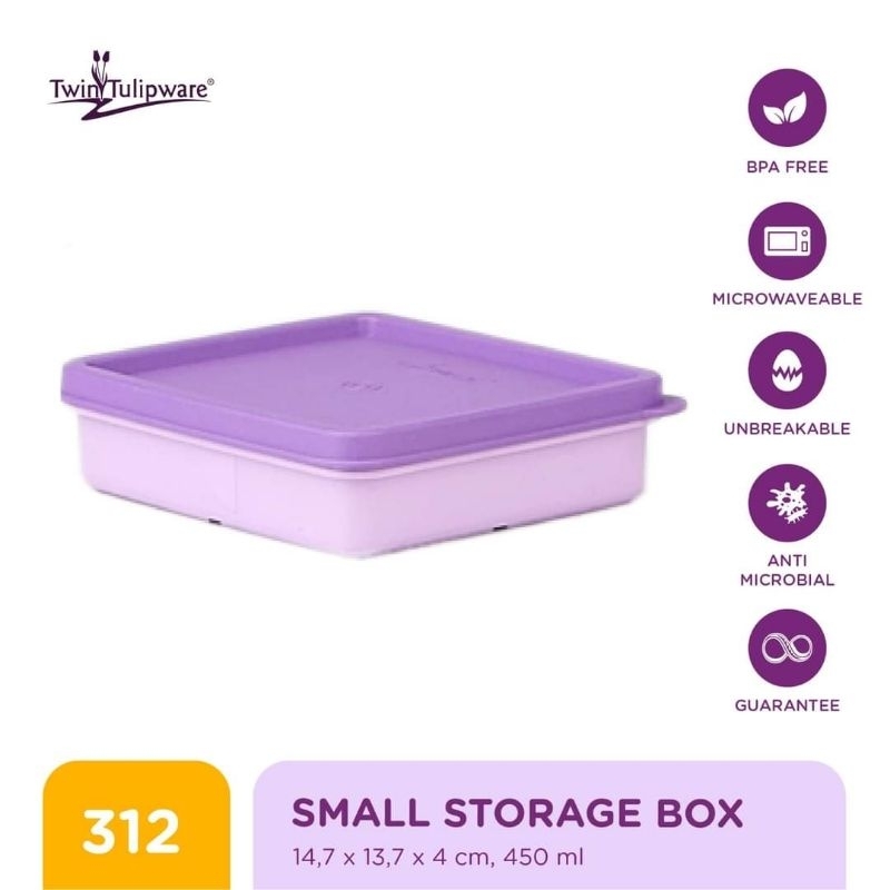 Jual Small Storage Box SSB 450 ml tulipware | Shopee Indonesia