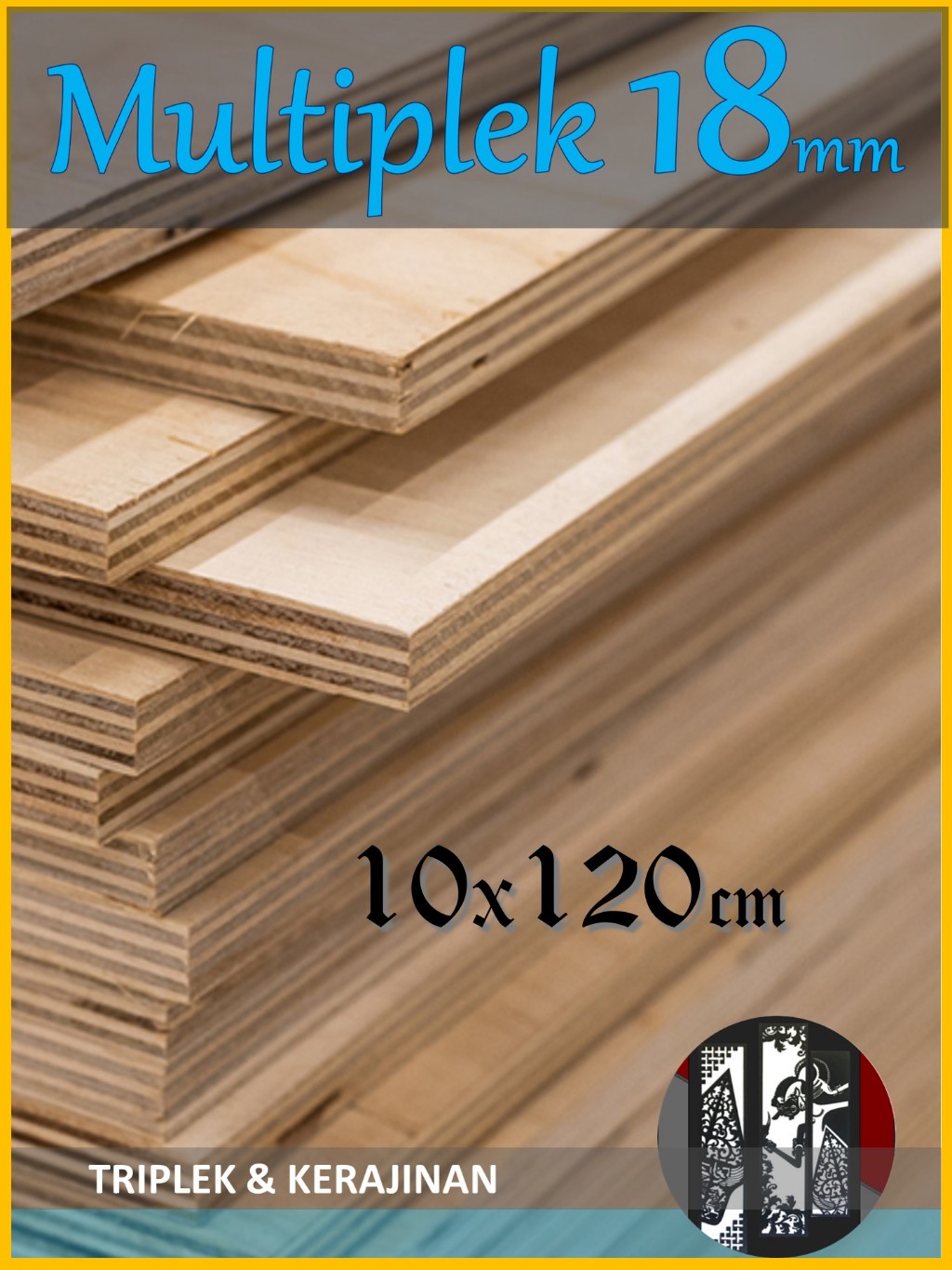 Jual Triplek 18mm 10x120 cm Multiplek MDF Melamin Blokmin Blokboard 18 ...