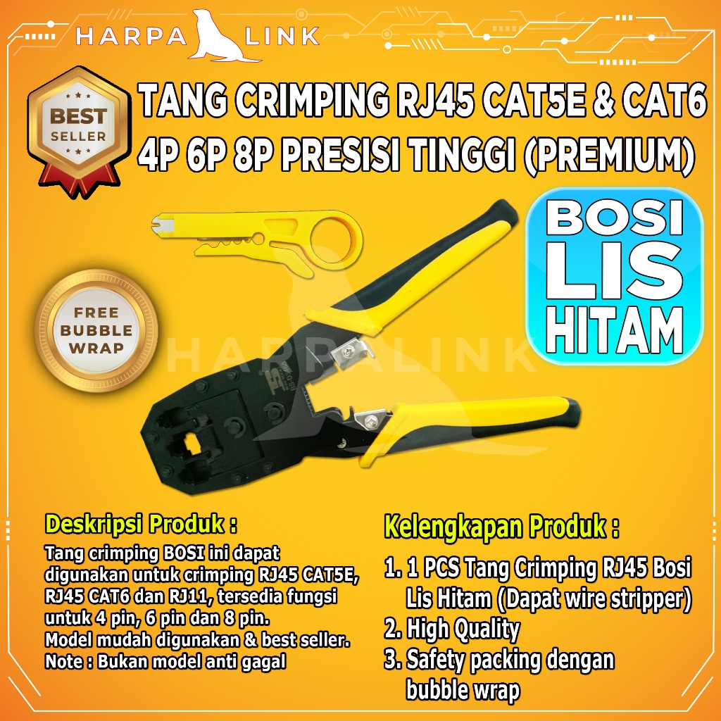 Jual Tang Crimping Tools RJ 45 RJ 11 BOSI Crimping Tool RJ45 RJ11 Merek ...