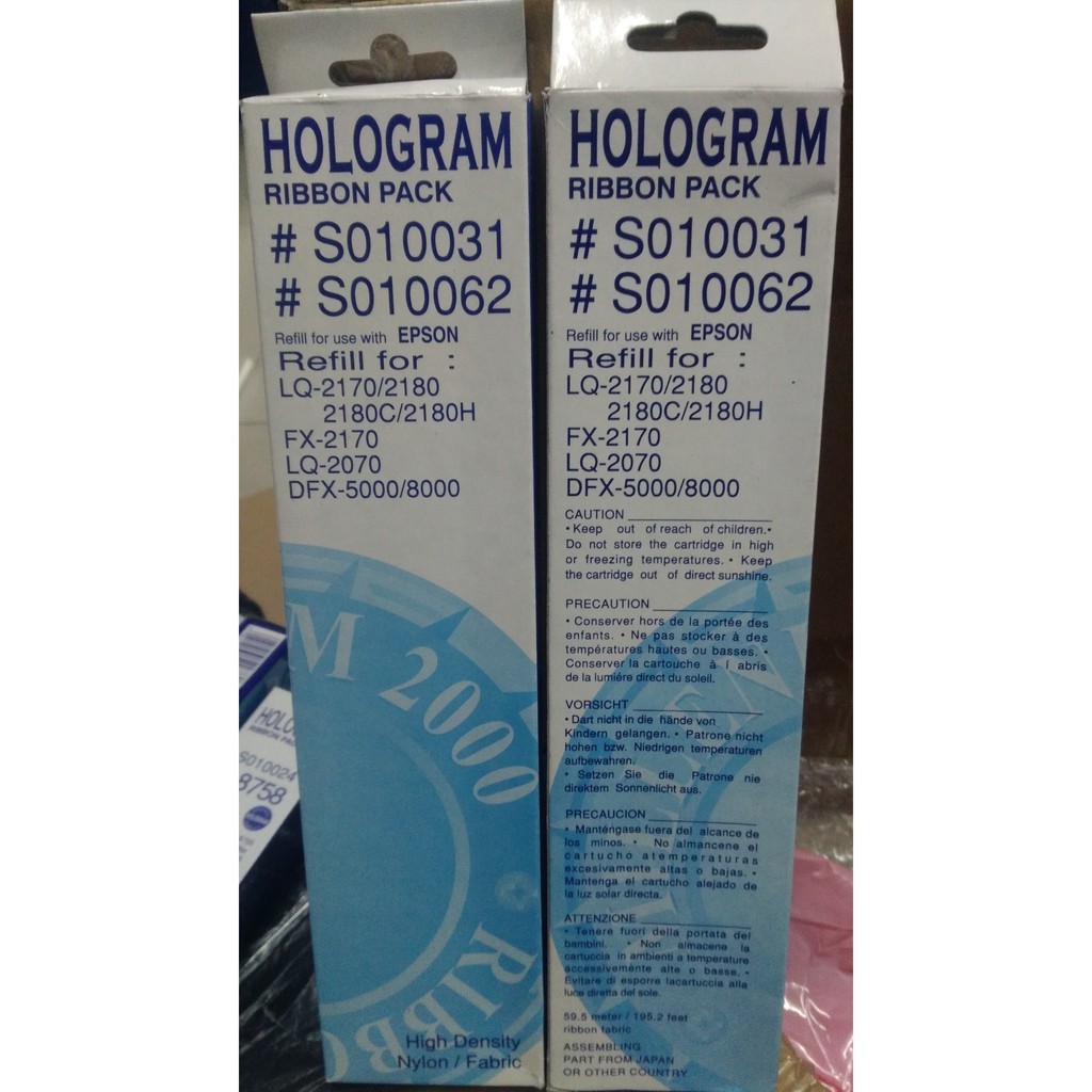 Jual Pita Ribbon Refill Pack Hologram Epson S010031 ( Pcs ) | Shopee ...