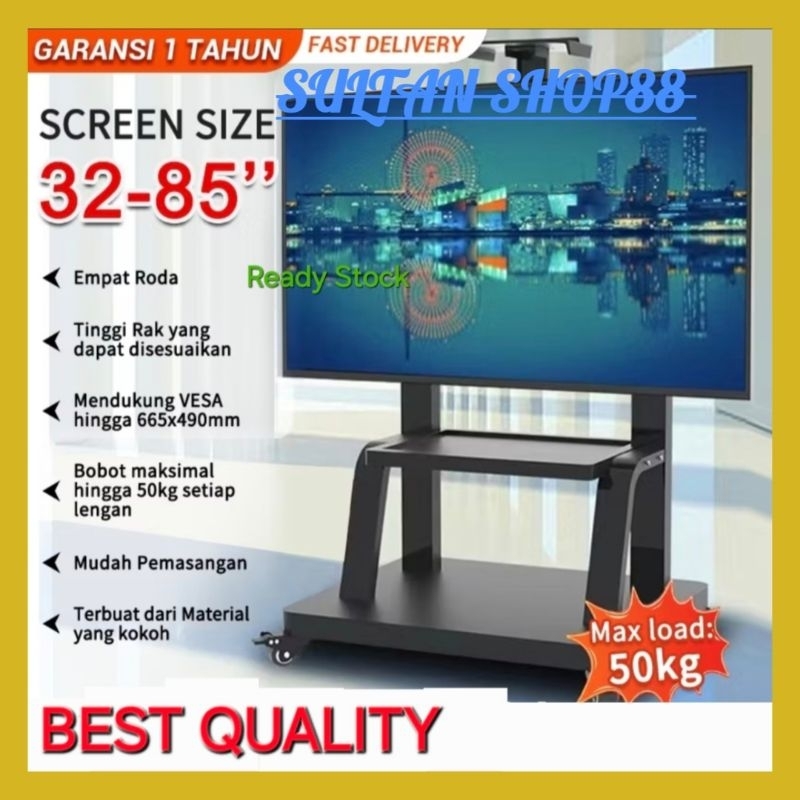 Jual BRACKET STANDING RODA 32-85 INCH BAHAN BERKUALITAS BESI TEBAL ...