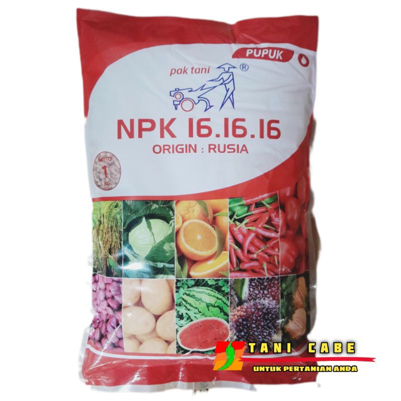 Jual PUPUK NPK PAK TANI MERAH 16 16 16 KEMASAN 1KG ORIGINAL | Shopee ...