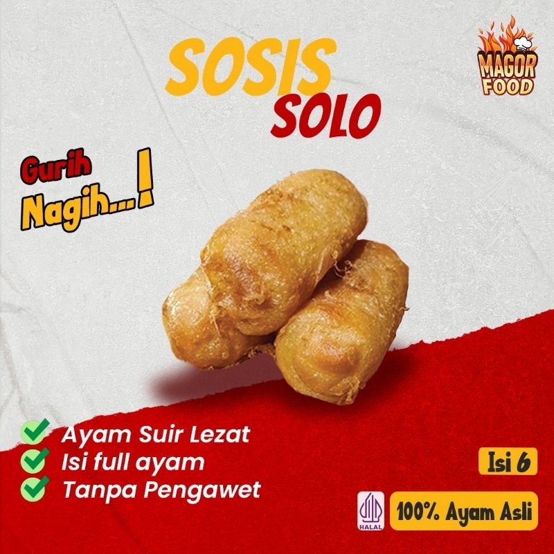 Jual MAGOR FOOD FROZEN FOOD SOSIS SOLO SUPER BESAR ISI AYAM GURIH ...