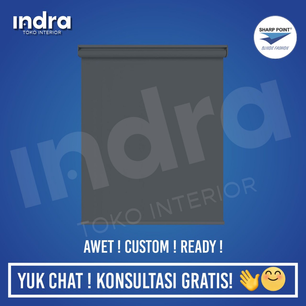 Jual Sharp Point Roller Blind Gorden Blackout 100% Tirai Jendela Gulung ...