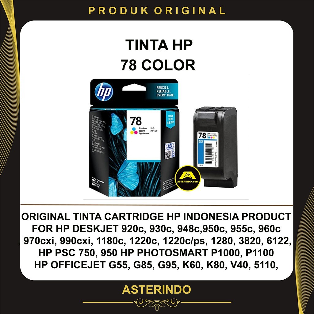 Jual Cartridge HP 78 Tinta Printer Ink Color Tri Colour HP78 Original ...