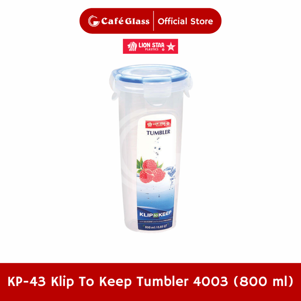 Toples Plastik Bulat 800ml Lion Star KP43 Kedap Udara - Tumbler Botol Klip To Keep Anti Tumpah