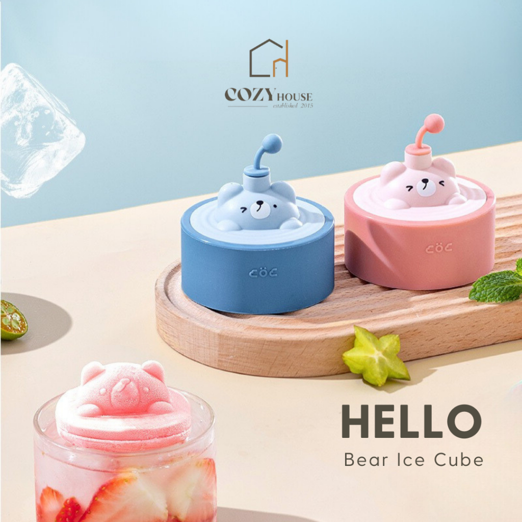 Jual COZYHOUSE HELLO Ice Bear Cube | Wadah Cetakan Pencetak Minuman ...