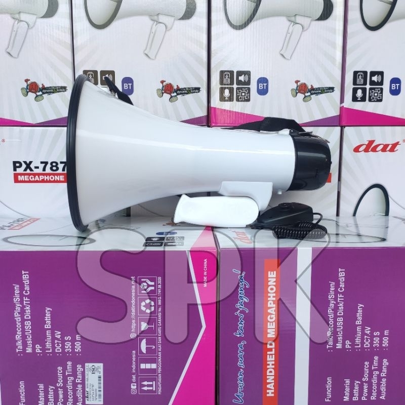 Jual Megaphone Speaker Corong Toa DAT PX 787 + Battery Charger | Shopee ...