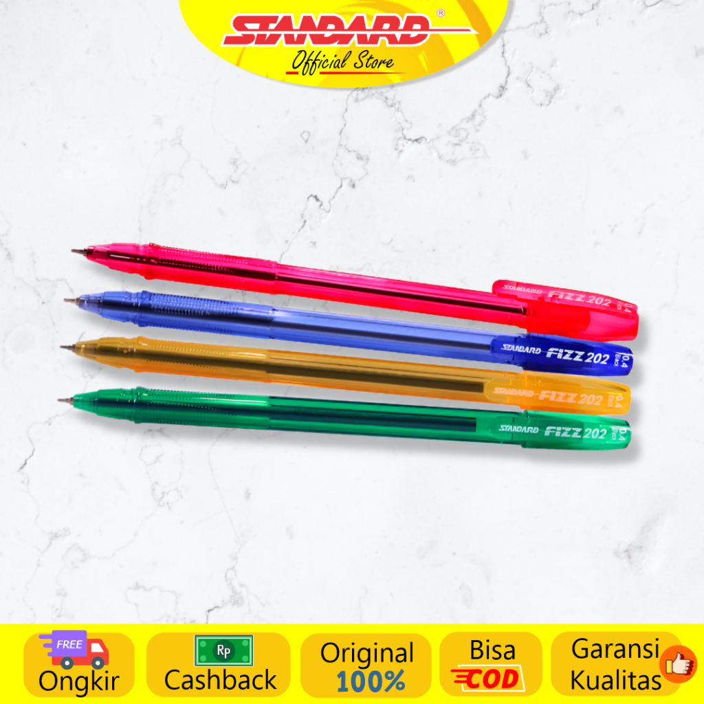 Standard - Pulpen Fizz 202  0.4 ( Alat Tulis / Pen / Ballpoint / Pena ) (2)