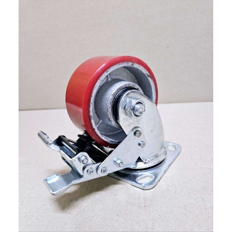 Jual Roda pu merah heavy duty 4inch xander germany | Shopee Indonesia