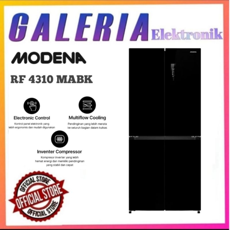 Jual MODENA REFRIGERATOR MULTIDOOR - RF 4310 MABK | Shopee Indonesia