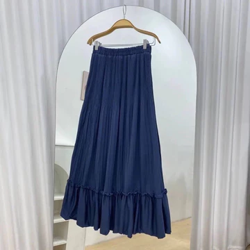 Bisa Rok Plisket Ruffle Plisket Skirt