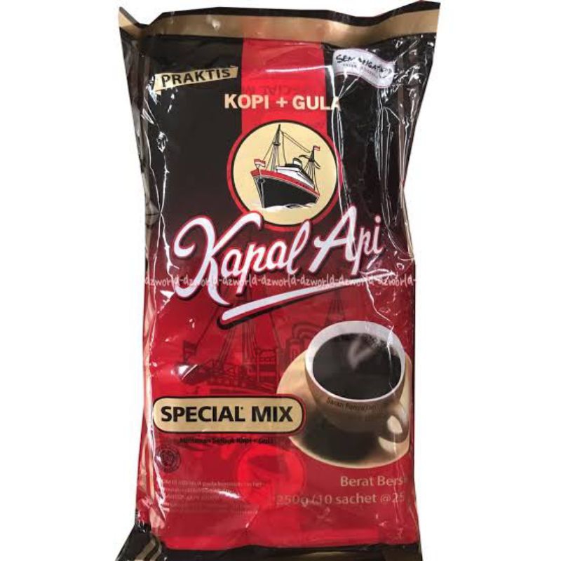 Jual Kopi Kapal Api Hitam Mix Gula Instant 10 Sachet - Kopi Hitam Kapal ...