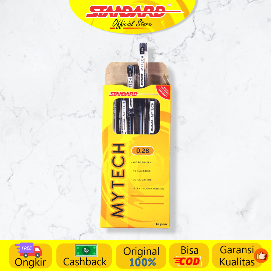 Standard - Pulpen Mytech 0.28 Gel '( Alat Tulis / Pen / Ballpoint / Pena ) (4)
