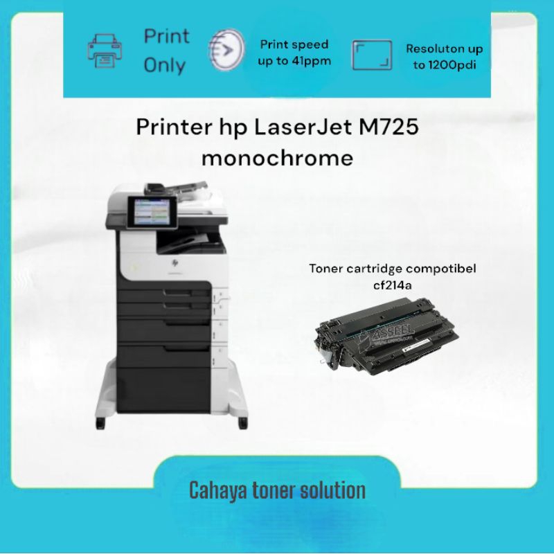 Jual printer hp LaserJet enterprise MFP M725 printer scan copy A3 A4 A5 ...
