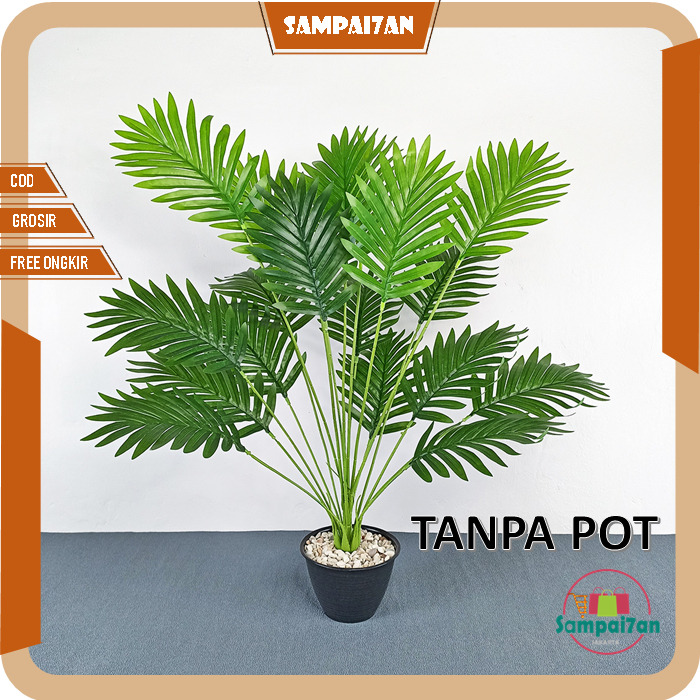 Tanaman Hias Tangkai Plastik Dekorasi Rumah Ornamen Artificial Daun Hiasan Tangkai Palsu PBP40