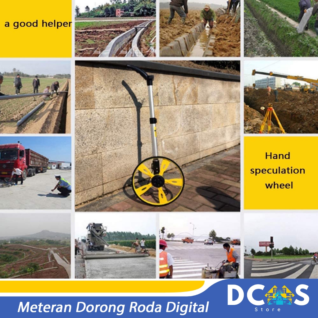 Jual Meteran Dorong Roda Display DIGITAL Telescopic / Measuring Wheel ...