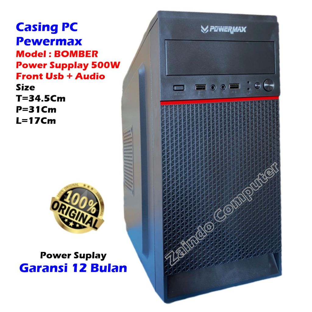 Jual CASING KOMPUTER POWERMAX 500W - CASING PC POWERMAX 500W - CASING ...