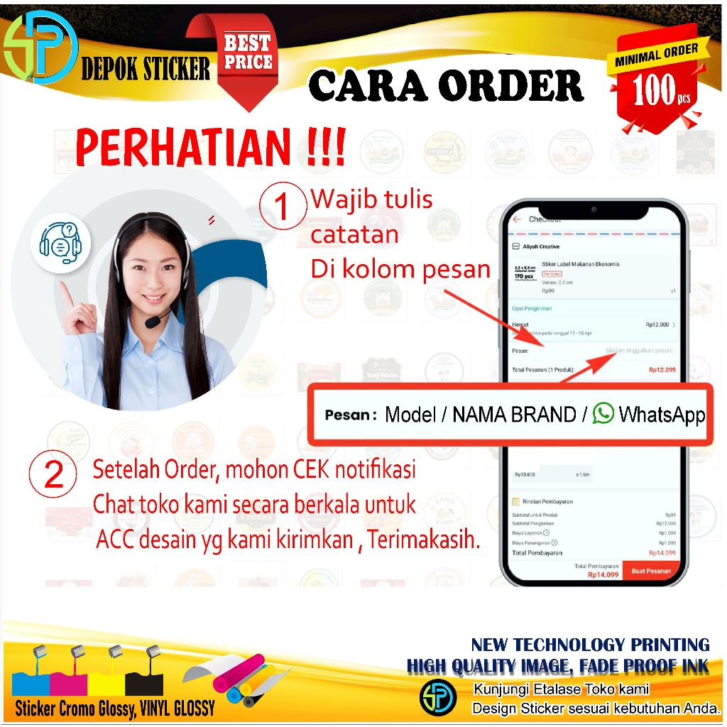 Jual Cetak Stiker CUSTOM JAMU TRADISIONAL | Shopee Indonesia