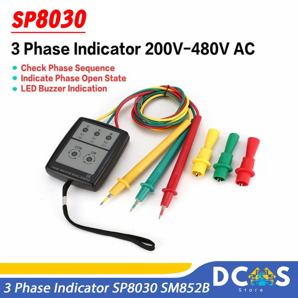Jual Digital Three 3 Phase Indicator SP8030 SM852B Sequence Rotation ...
