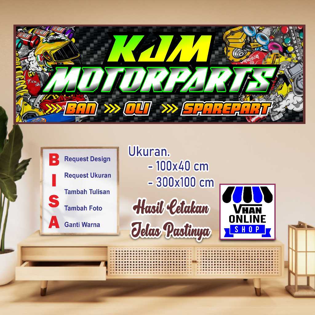 Jual Cetak Spanduk Banner Service Motor Model racing Keren | Shopee ...