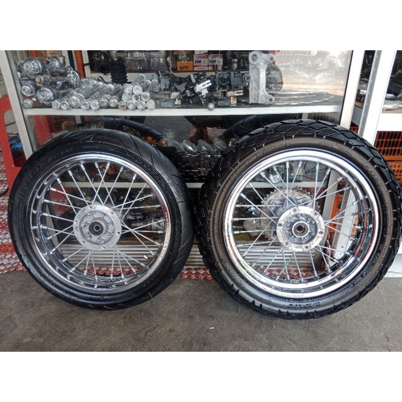 Jual VELG VELK WHEELSET WILSET BAN RODA SET SUPERMOTO SUMO ORI DID RING ...
