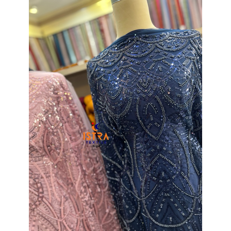 Jual Tulle/Tile/Tille Daisy Lace Full Payet Beading Ekslusif Special ...