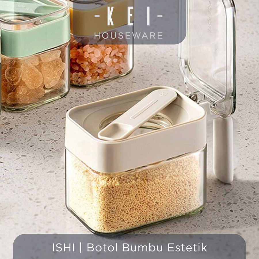 Jual 【KEI】ISHI Container Bumbu Aesthetic Tempat Bumbu Dapur Serbaguna ...