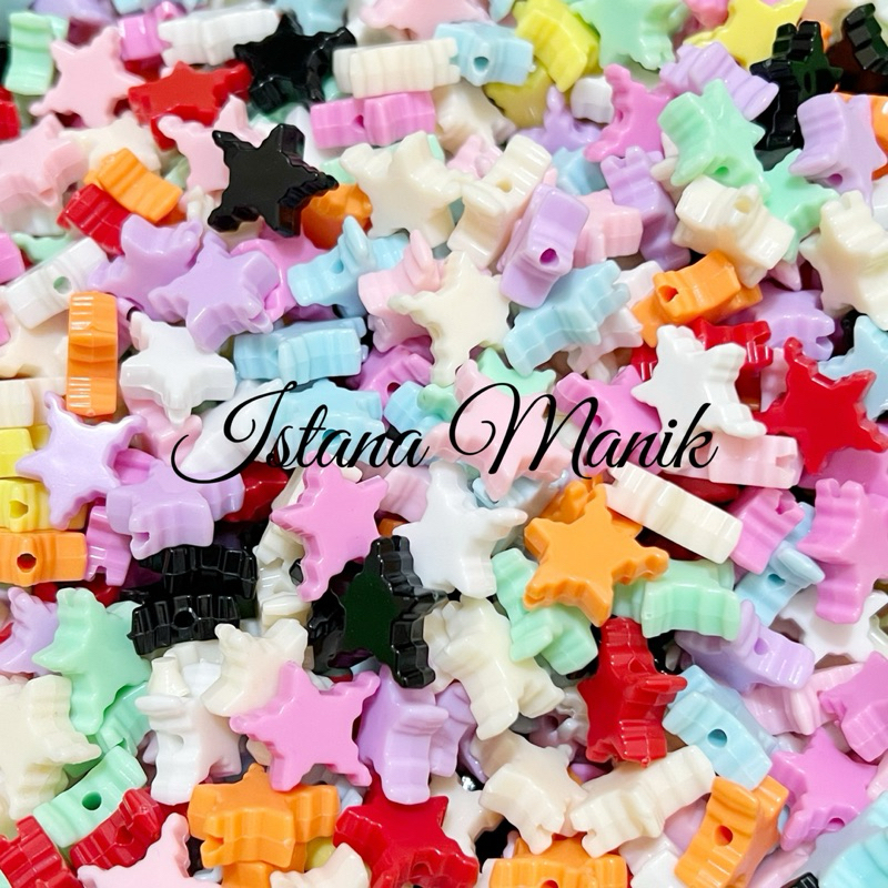 Jual Manik Mote Bintang Color Mix 10pcs | Shopee Indonesia
