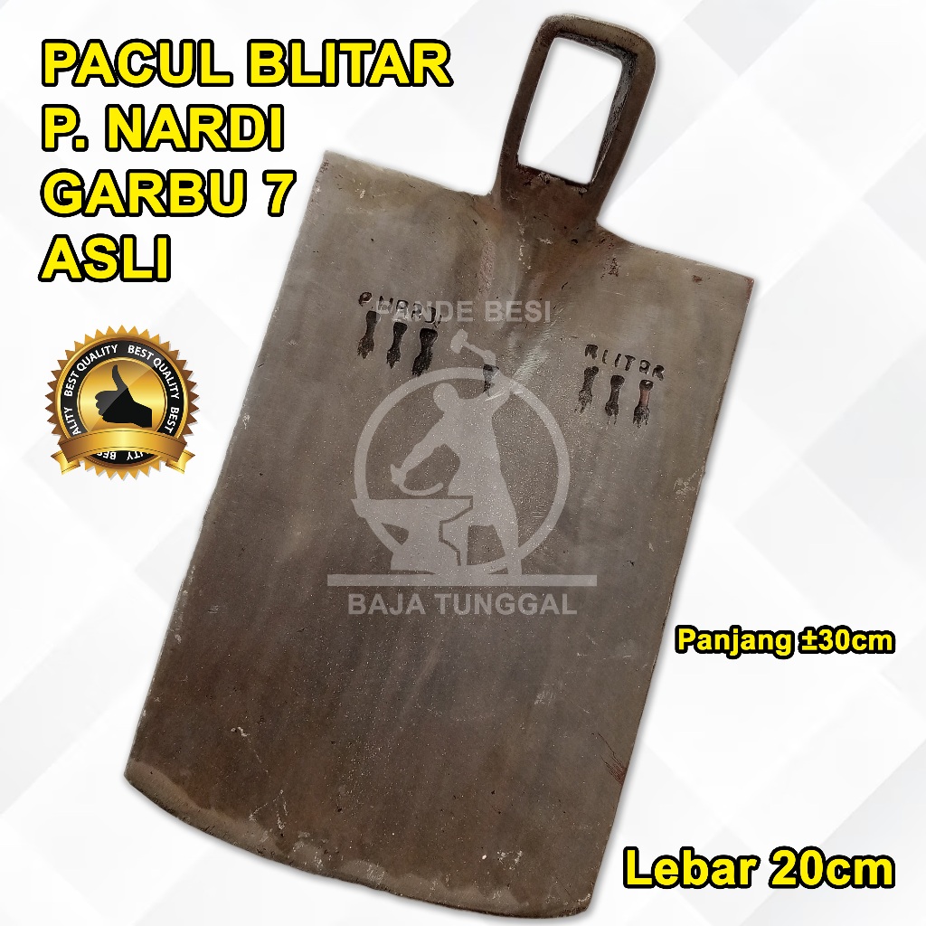 Jual Pacul P NARDI Asli Blitar Ukuran 20cm Cap Garbu 7 Cangkul Original ...