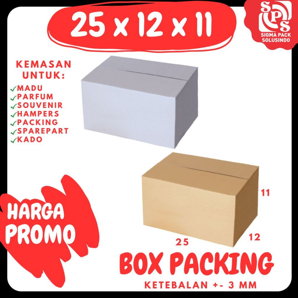 Jual Box 25x12x11 Kardus A1 Packing Karton Dus Kotak Kemasan Obat ...