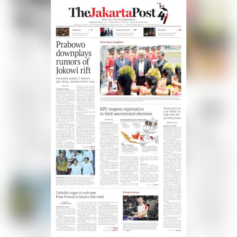 Jual KORAN THE JAKARTA POST EDISI SEPTEMBER 2024 | Shopee Indonesia