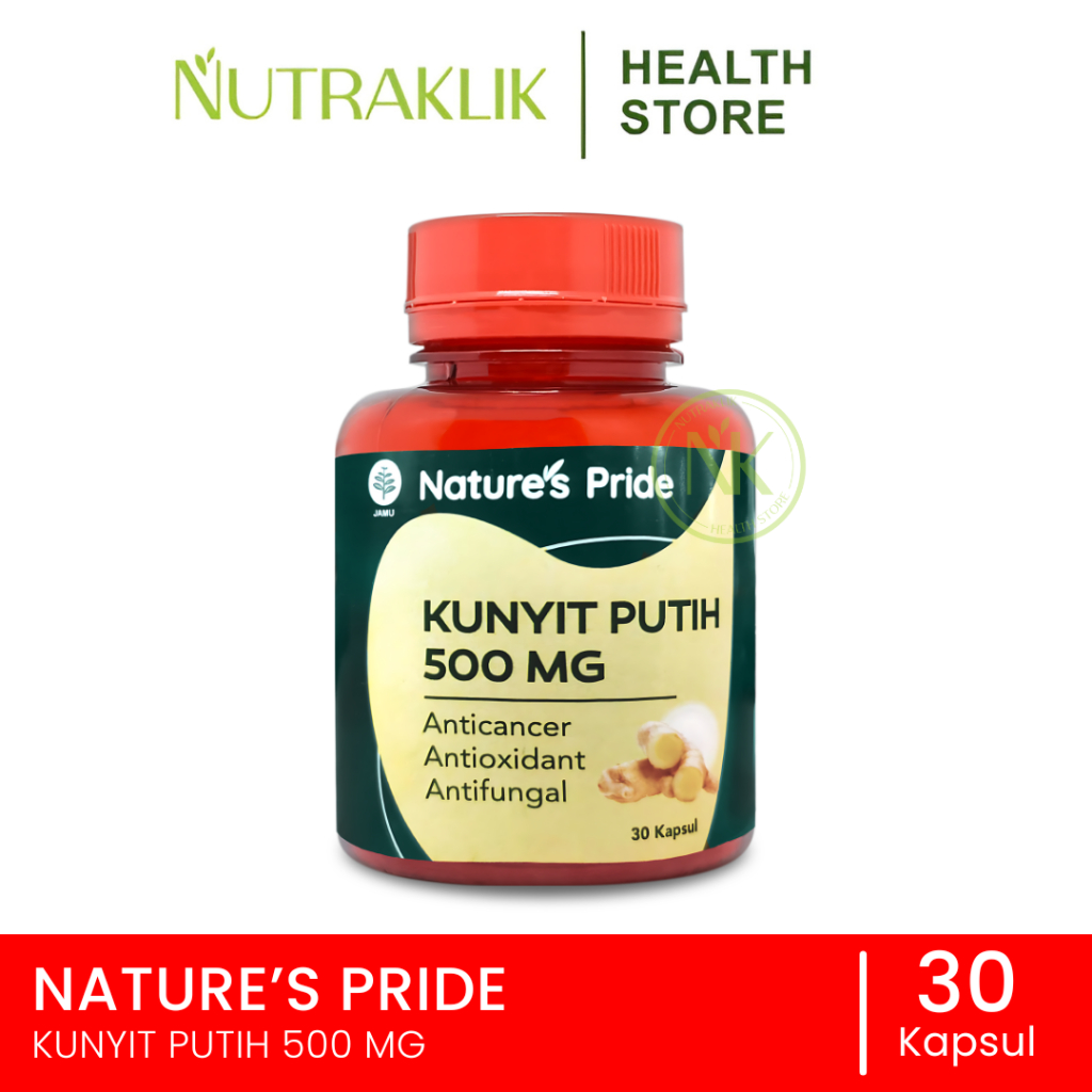 Jual NATURE'S PRIDE KUNYIT PUTIH 500mg ISI 30 & 100 KAPSUL SUPLEMEN ...