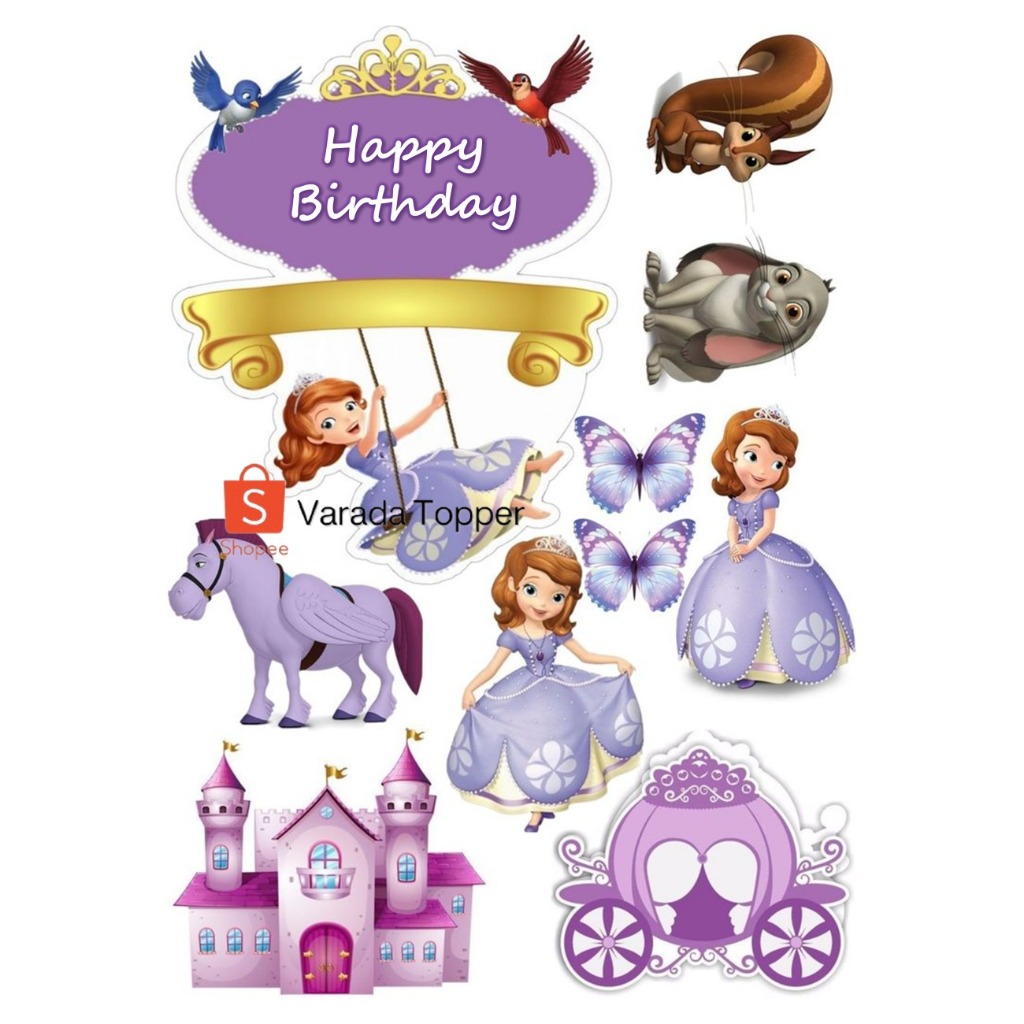 Jual SOFIA/Topper SOFIA THE FIRST Custom Nama/ Hiasan Kue Ultah SOFIA ...