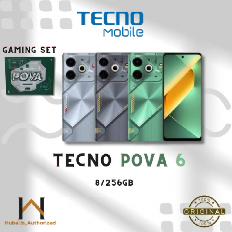 Jual TECNO POVA 6 NFC 8/256GB GAMING SET FREE FIRE GARANSI RESMI ...