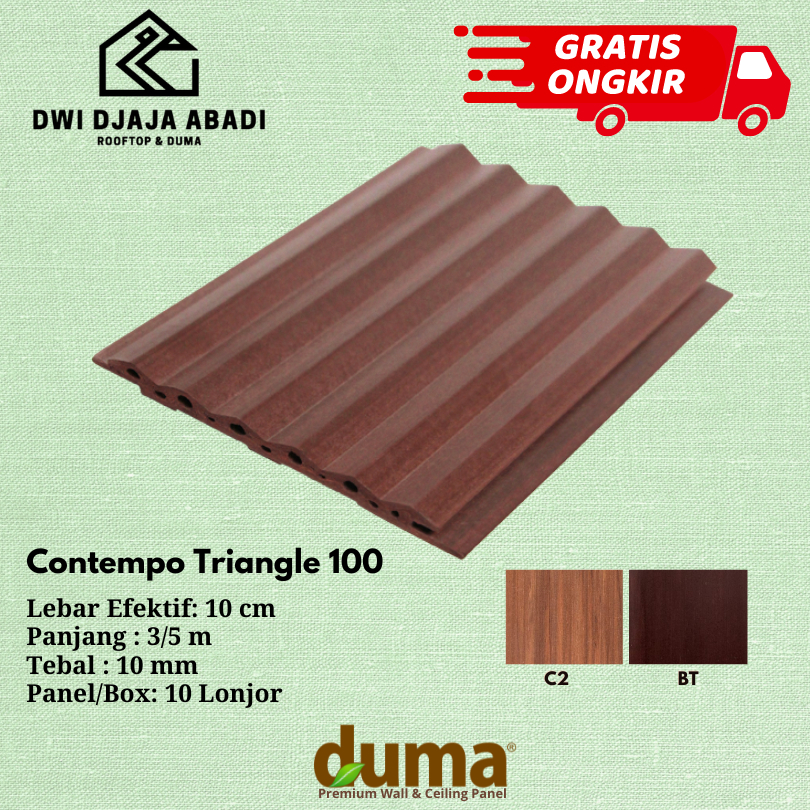 Jual DUMA® PANEL WPC TIPE CONTEMPO TRIANGLE 100 | Shopee Indonesia