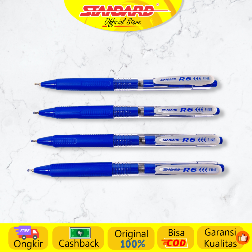 Standard - Pulpen R6  ( Alat Tulis / Pen / Ballpoint / Pena ) (7)
