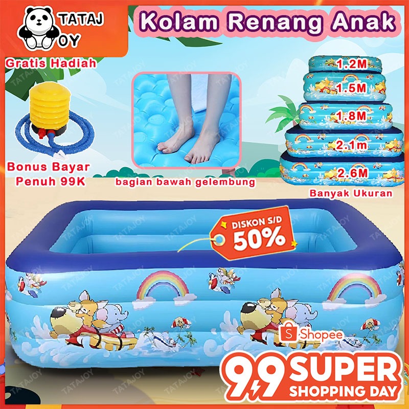 Jual Tatajoy Kolam Renang Anak Jumbo 3 Meter Tiup Karet Playground Anak