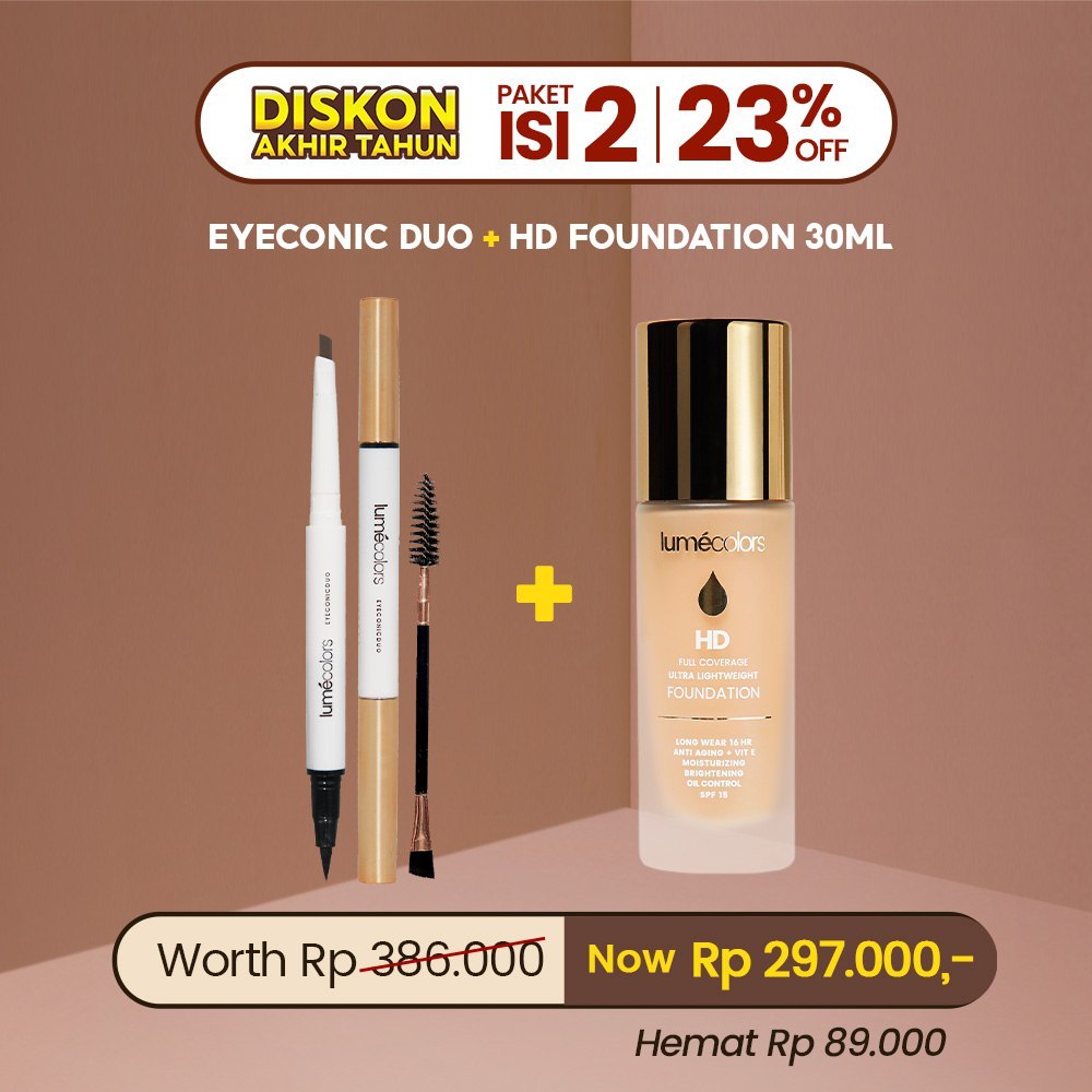Jual PROMO FOUNDATION 30ML+EYECONIC DUO (foundation Light atau Neutral