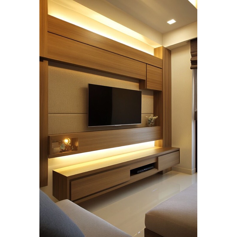 Jual Backdrop TV Minimalis Rak TV Minimalis Kabinet Partisi Rak TV ...