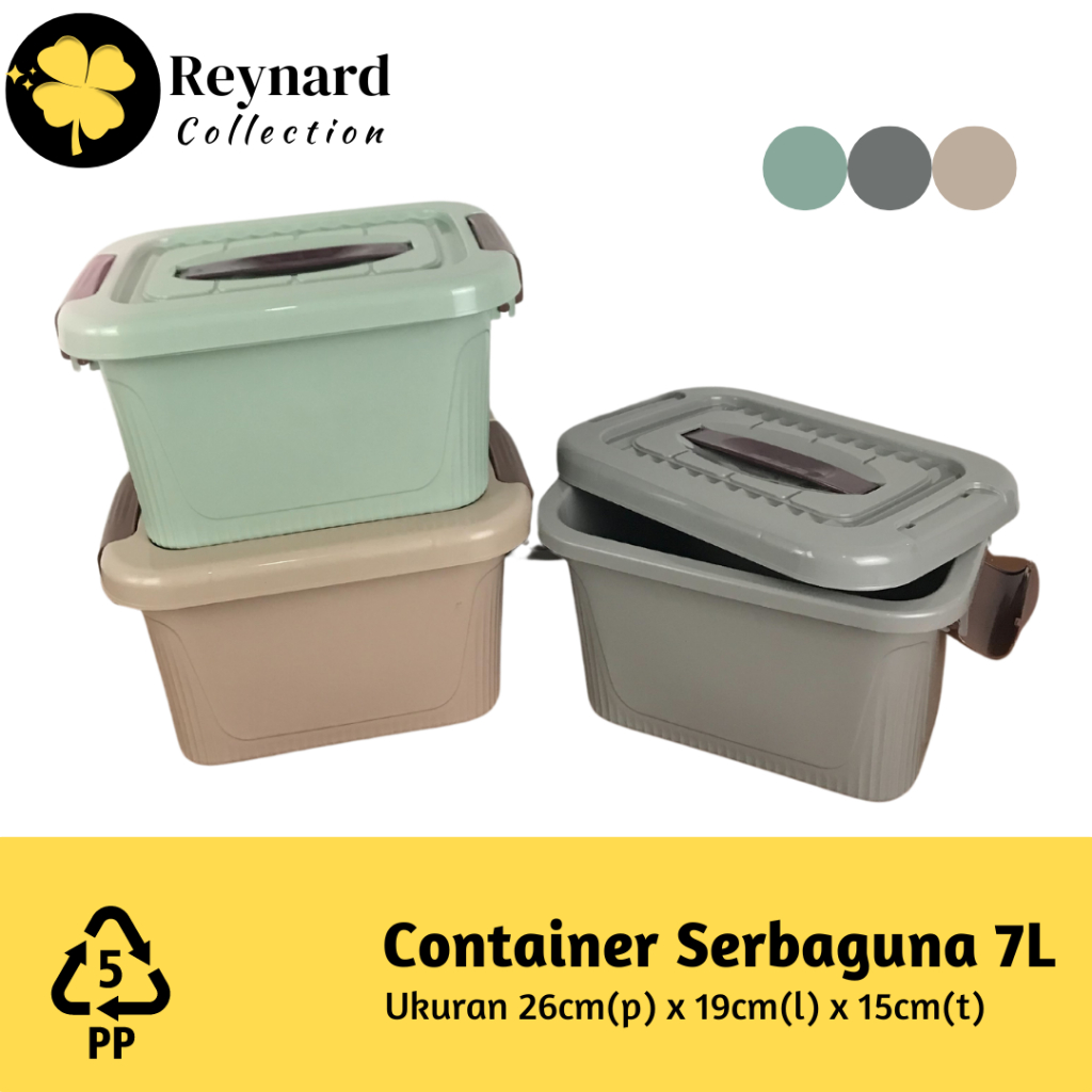 Jual Container Serbaguna 7 Liter Box Container Estetik Mini Storage Box ...
