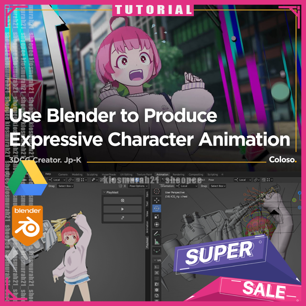 Jual Create Expressive Character Animation Using Blender | Shopee Indonesia