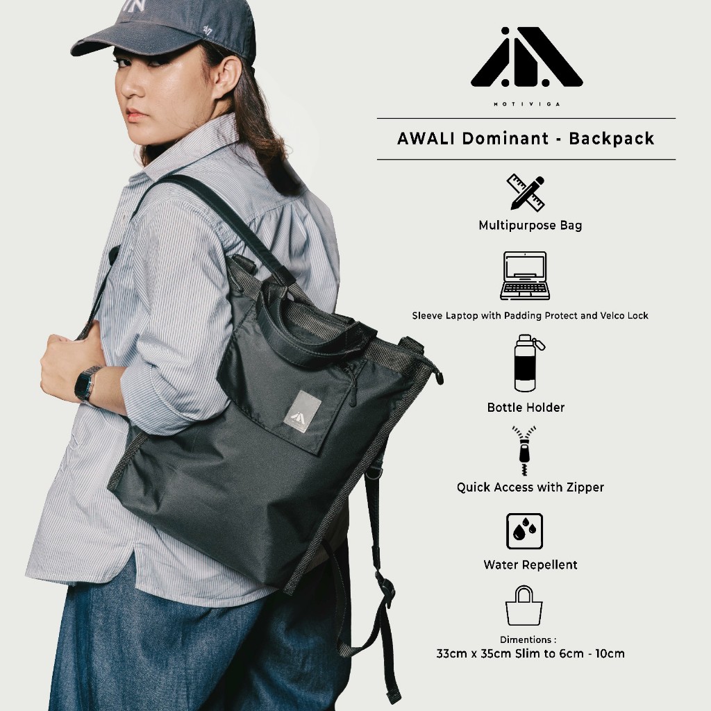 Jual Motiviga Tas Ransel Backpack Unisex AWALI Dominant | Shopee Indonesia