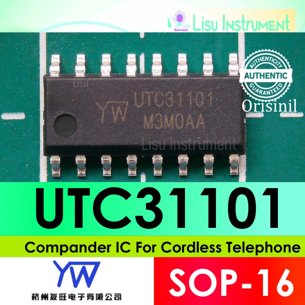 Jual UTC31101 Compander IC For Cordless Telephone SOP-16 Youwang ...